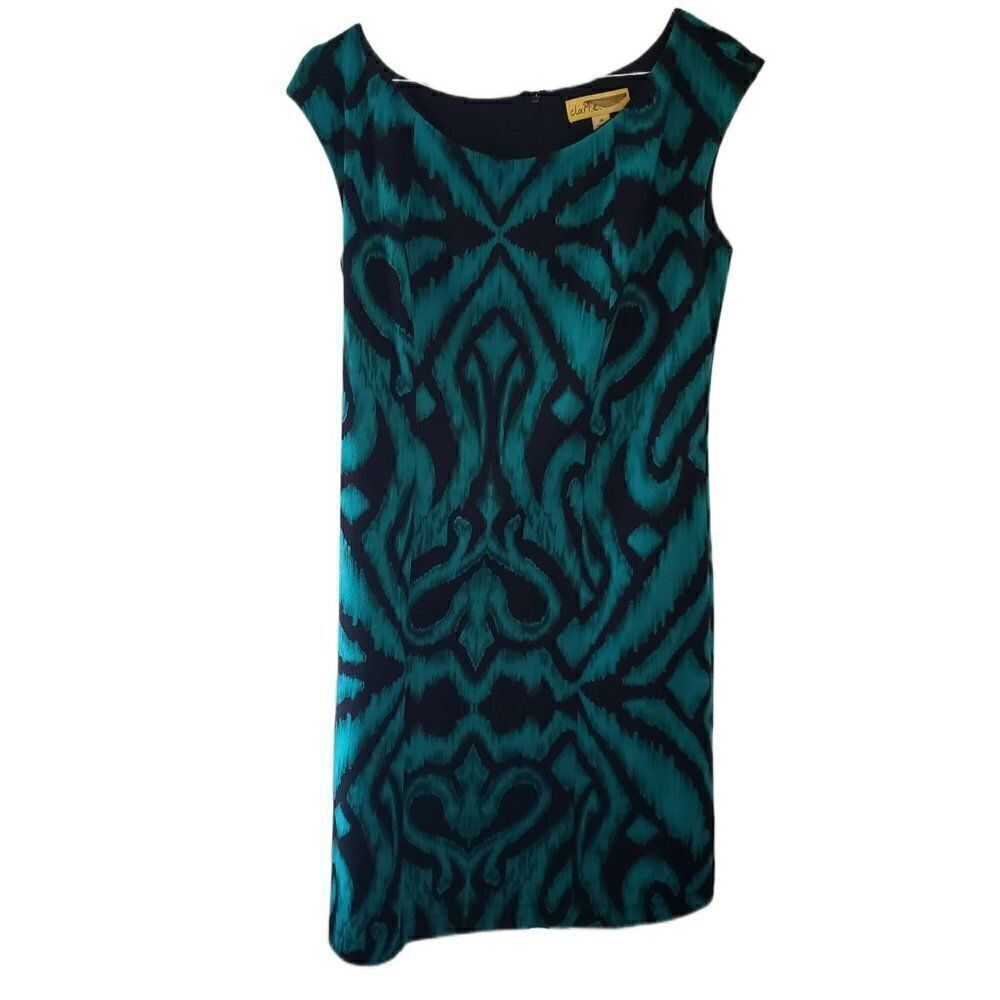 Clari.e. Black & Teal Jade Sleeveless Midi Dress